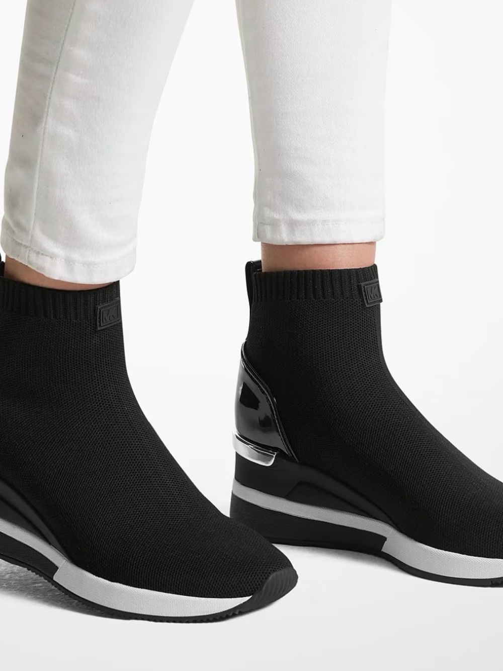 Like New Michael Kors Skyler Stretch Knit Sock Sneakers -Size 9